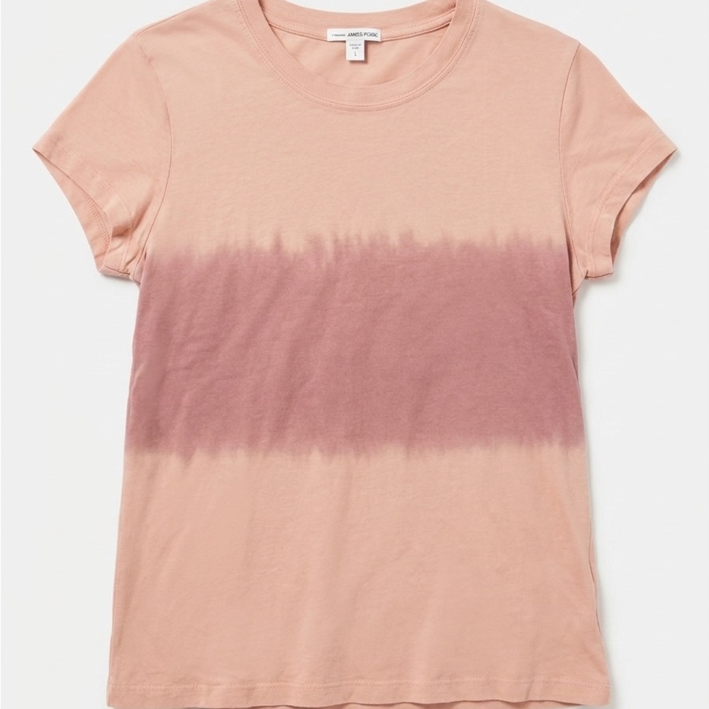 James Perse Peach-to-Mauve Ombre Short Sleeve Tee